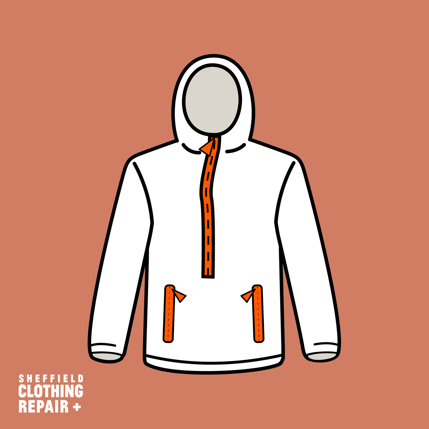 Sweatshirt and Hoody - Zip Replacement