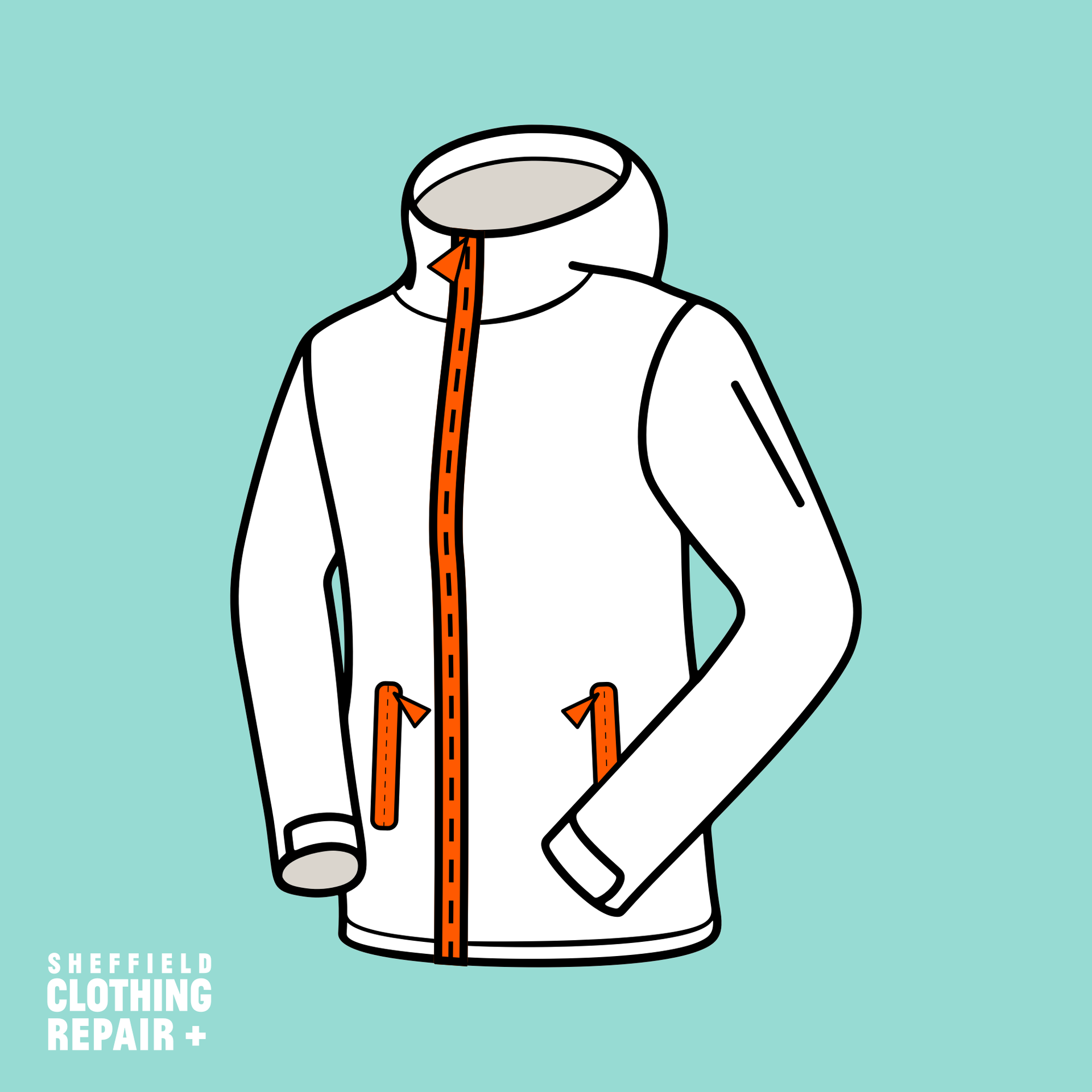 Waterproof and Shell Jacket Zip Replacement