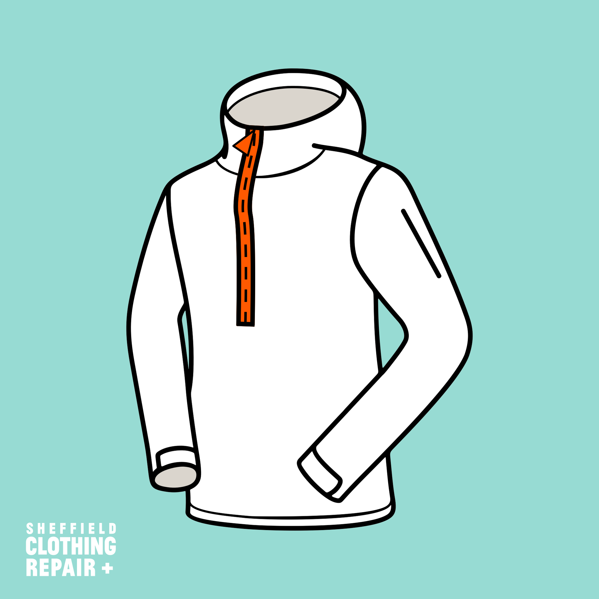 Waterproof jacket zip best sale replacement